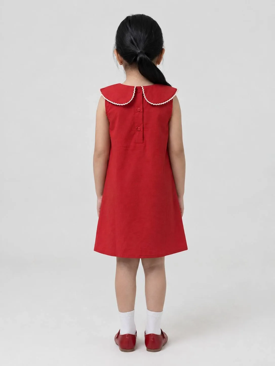 A- Line Dress with Heart Shape Patch image 3